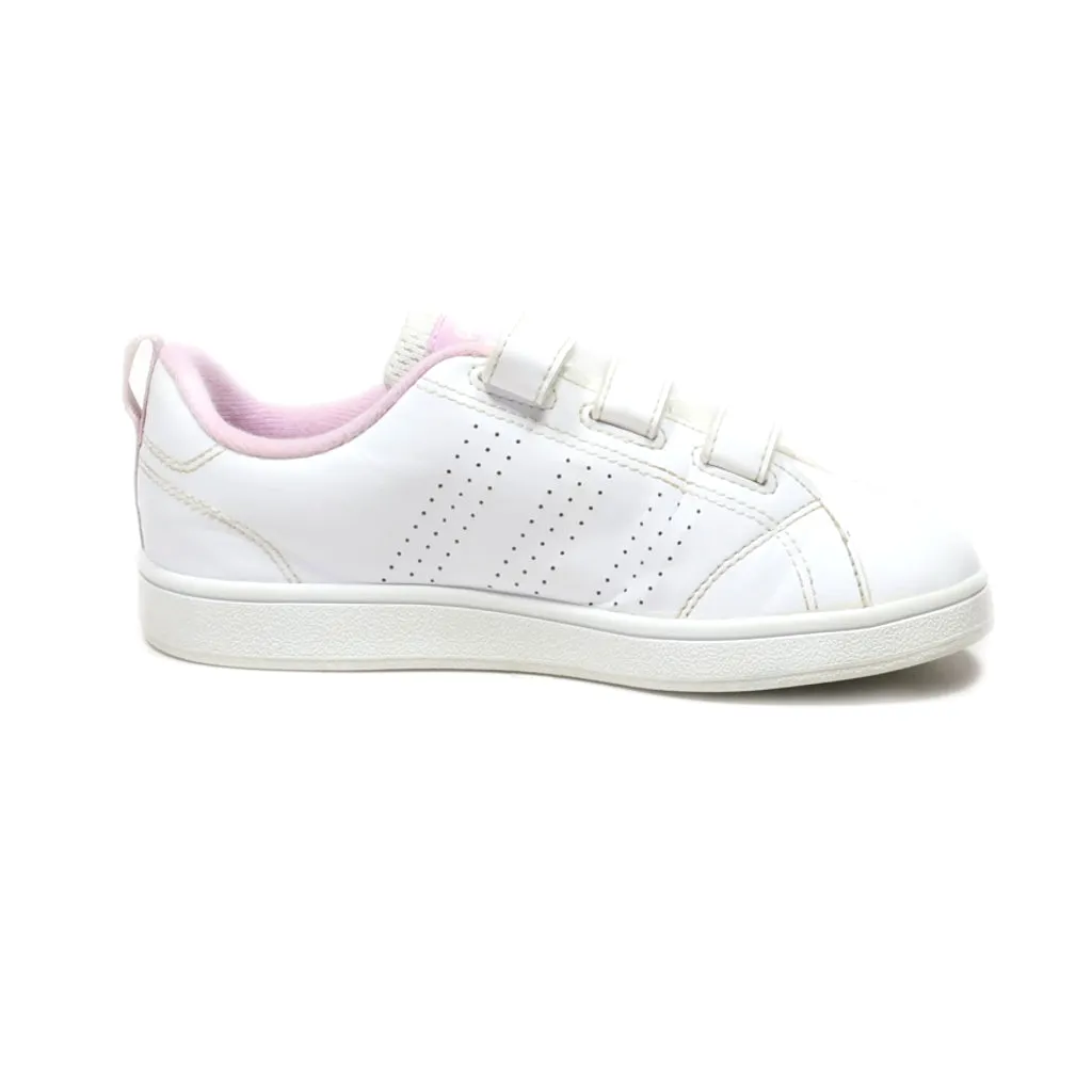 Adidas Advantage Base 2.0 Sneakers Leather White Colour For Kids