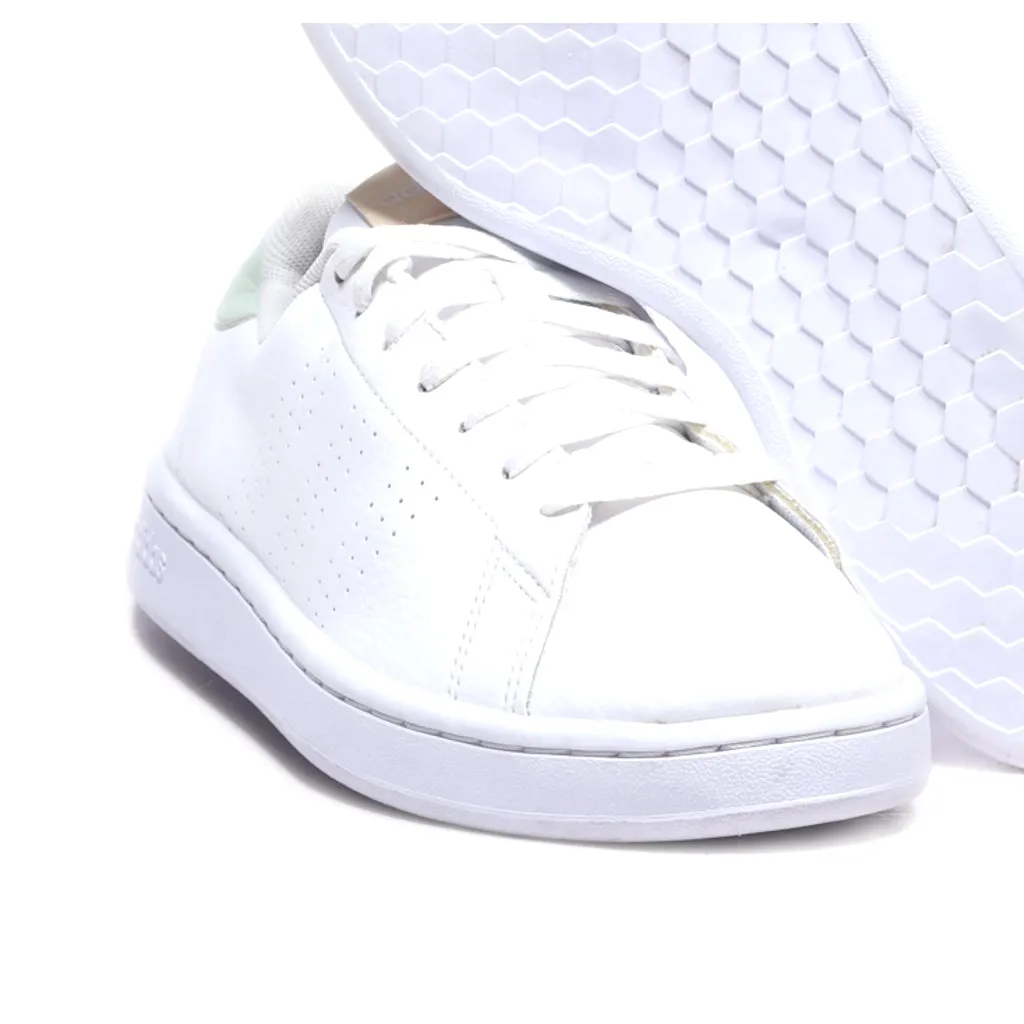 Adidas Advantage Low-Top Sneakers Pu Leather White Colour For Women