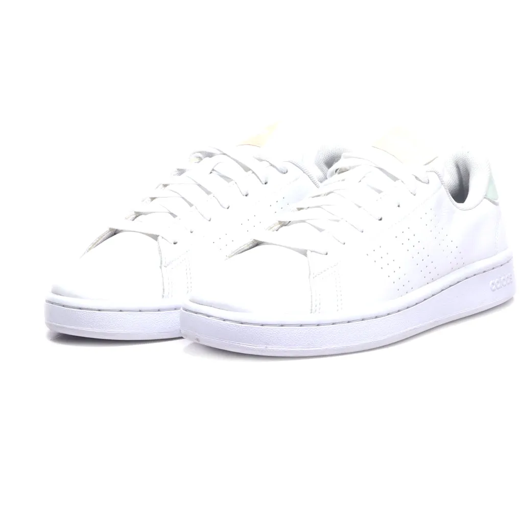 Adidas Advantage Low-Top Sneakers Pu Leather White Colour For Women