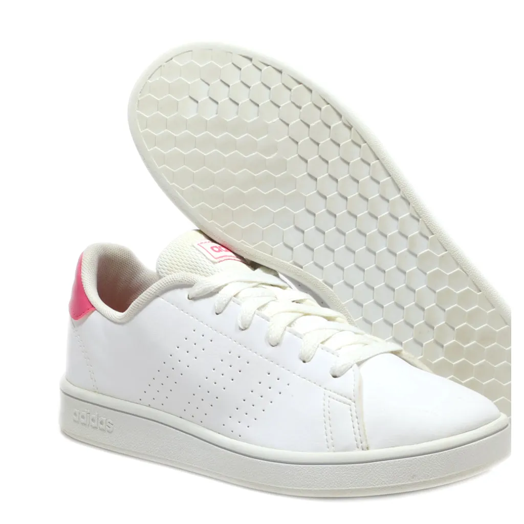 Adidas Advantage Sneakers Leather White Colour For Kids