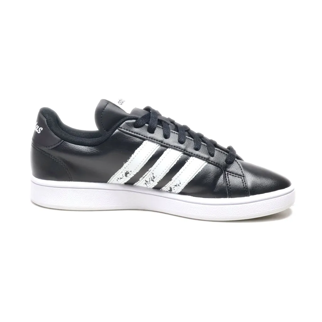 Adidas Grand Court Base 2.0 Low-Top Sneakers Leather Black Colour For Men