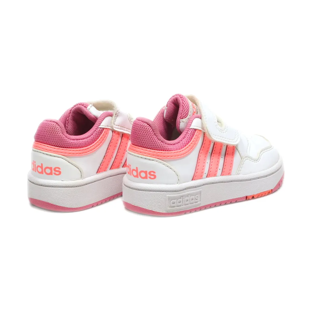 Adidas Hoops Walkers Leather White Colour For Kids