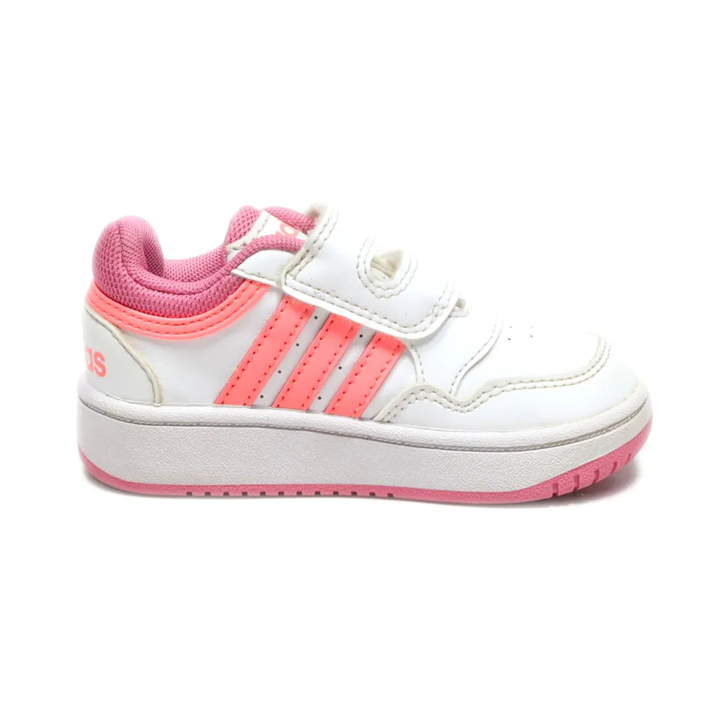 Adidas Hoops Walkers Leather White Colour For Kids