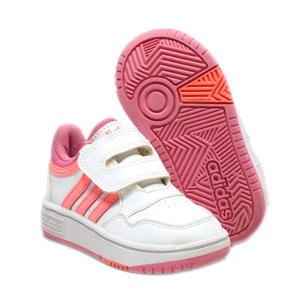 Adidas Hoops Walkers Leather White Colour For Kids