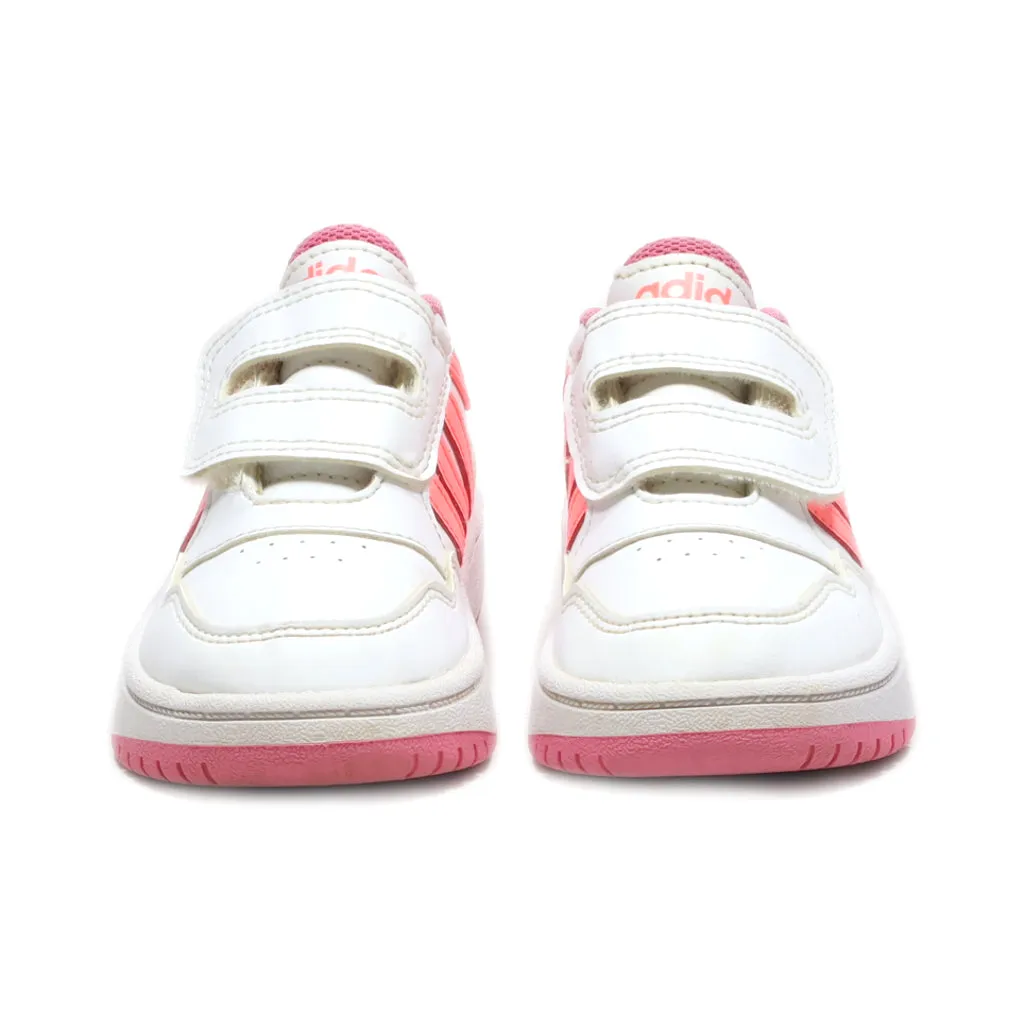 Adidas Hoops Walkers Leather White Colour For Kids