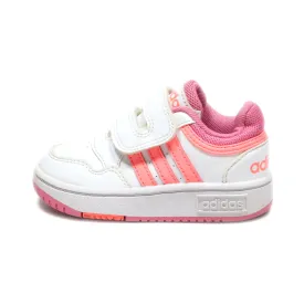 Adidas Hoops Walkers Leather White Colour For Kids