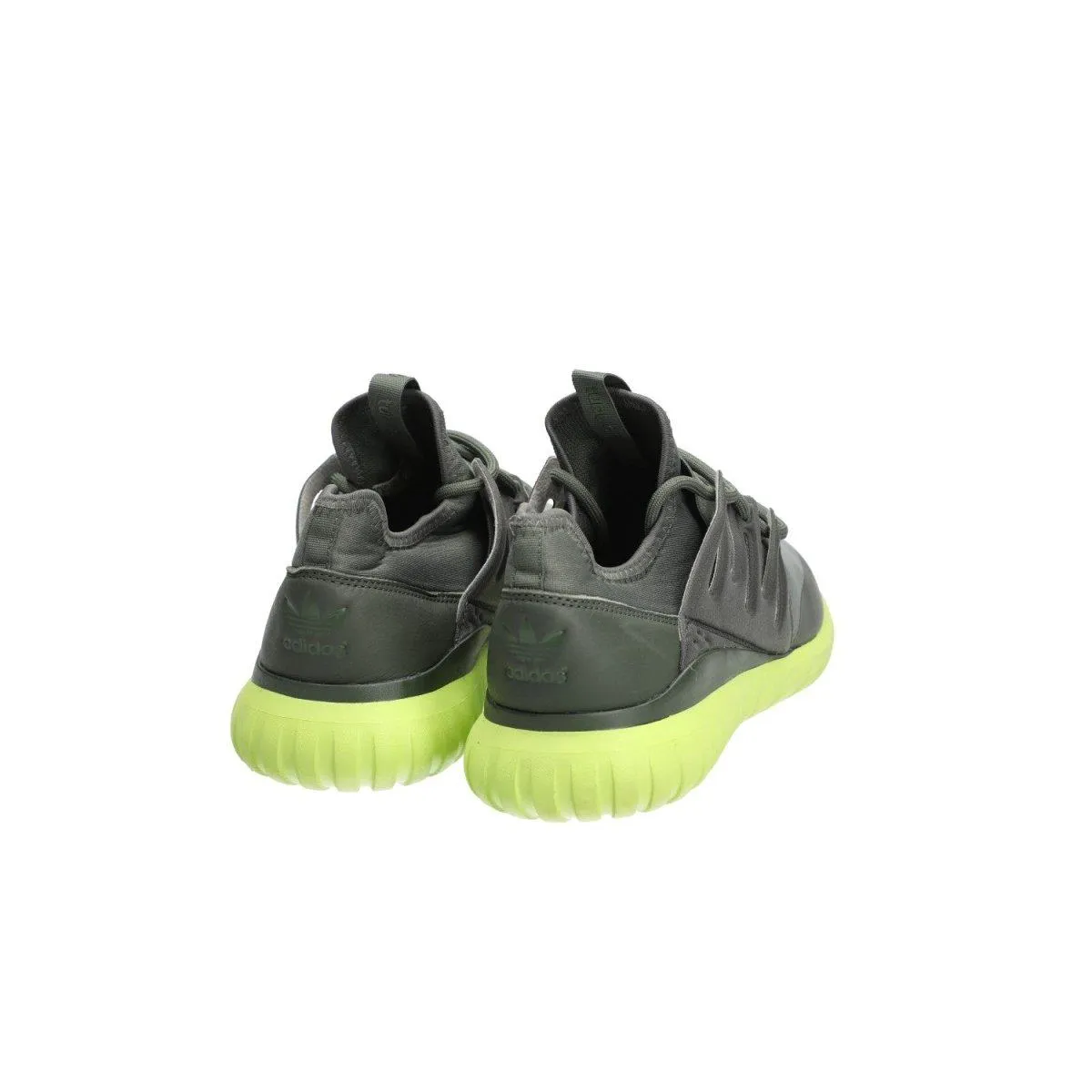 Adidas Tubular Radial Running Sport Shoes Fabric Green Colour For Men