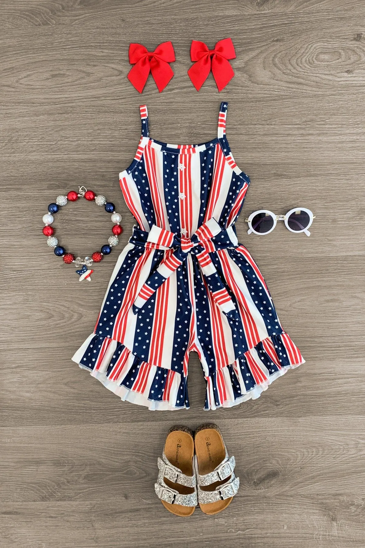 All American Stars & Stripes Romper