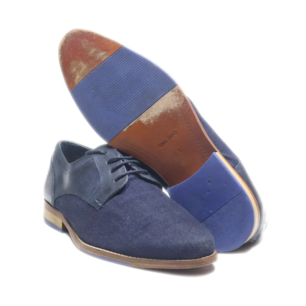 Andre Formal Lace Ups Canvas Blue Colour For Men