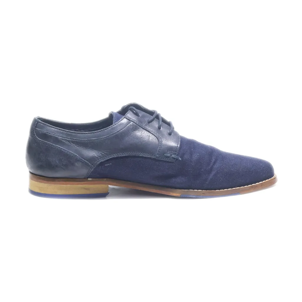 Andre Formal Lace Ups Canvas Blue Colour For Men