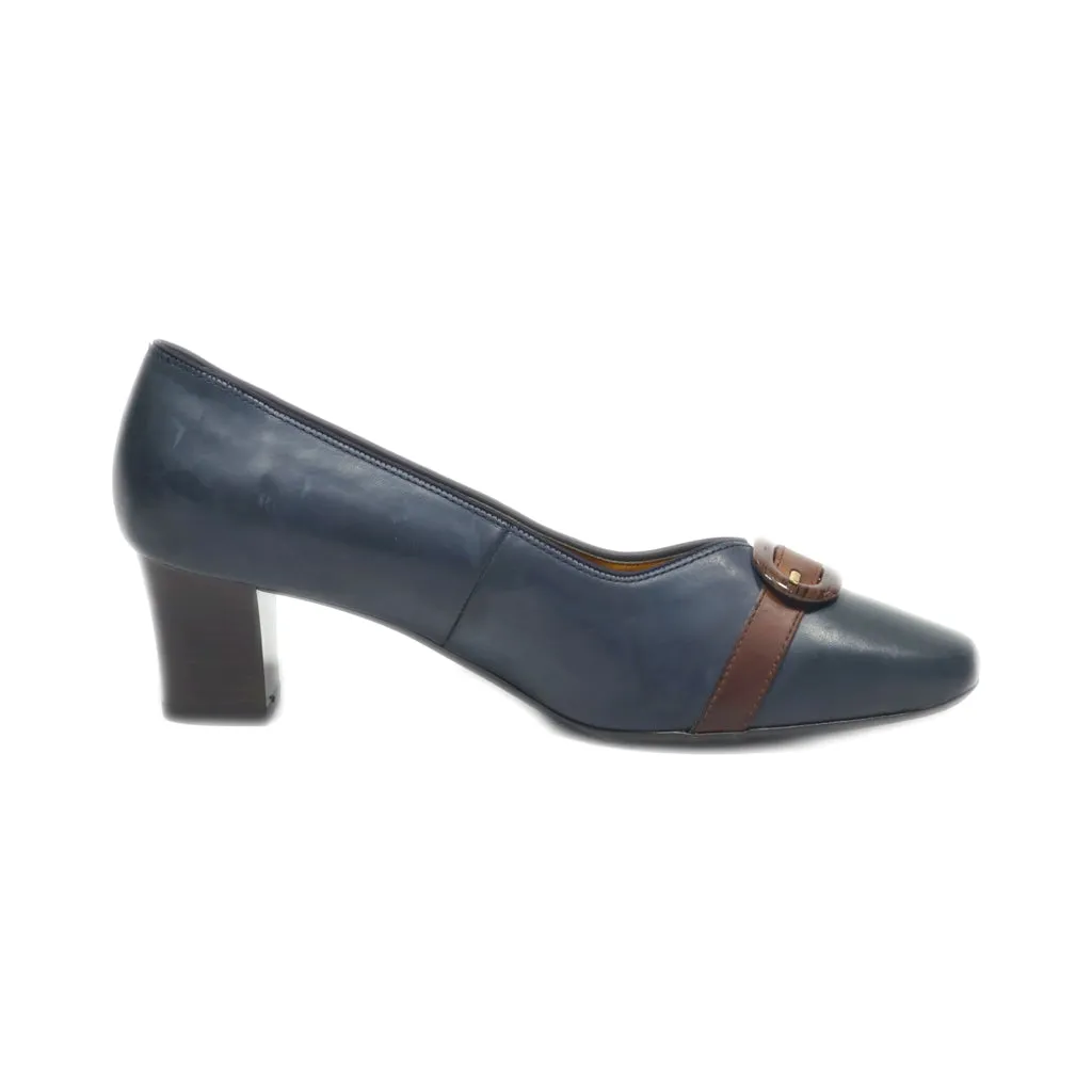 Ara Mid-Heel Shoes Leather Blue Colour For Women