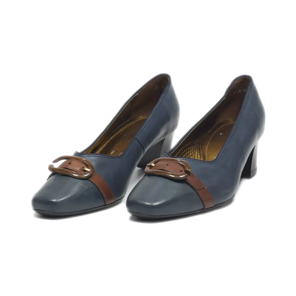 Ara Mid-Heel Shoes Leather Blue Colour For Women