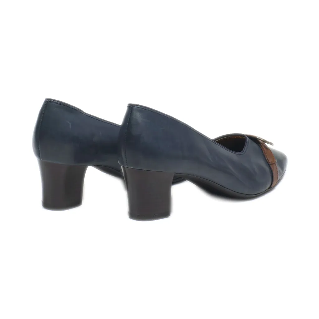 Ara Mid-Heel Shoes Leather Blue Colour For Women