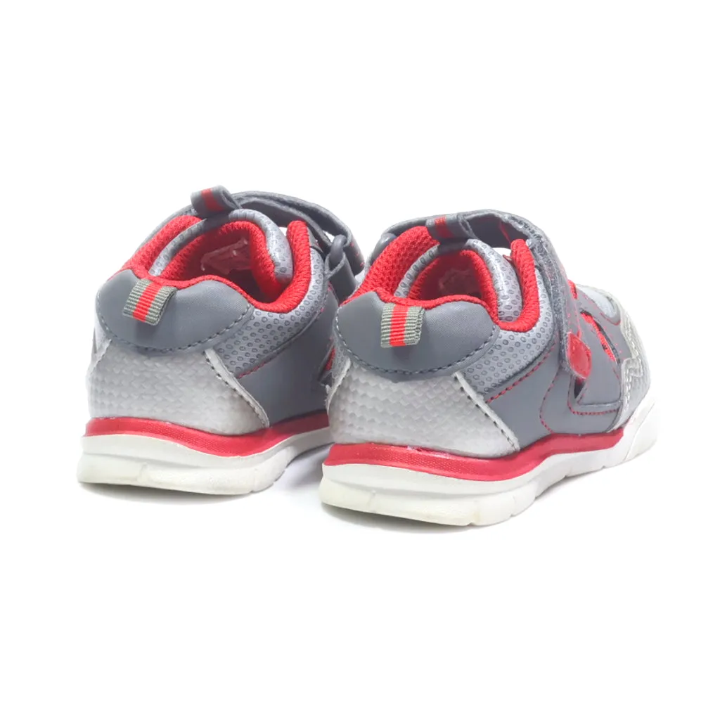 Athletic Sneakers Leather Grey Colour For Kids