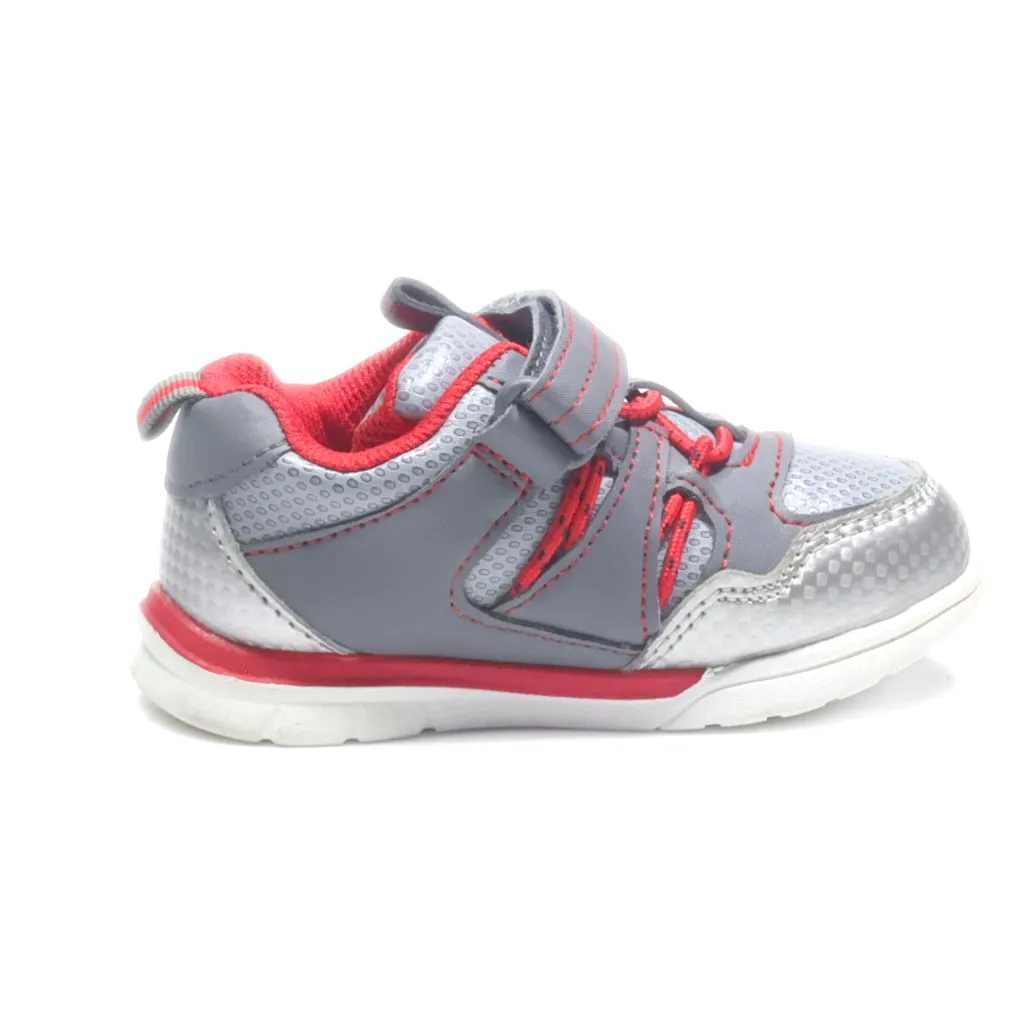 Athletic Sneakers Leather Grey Colour For Kids