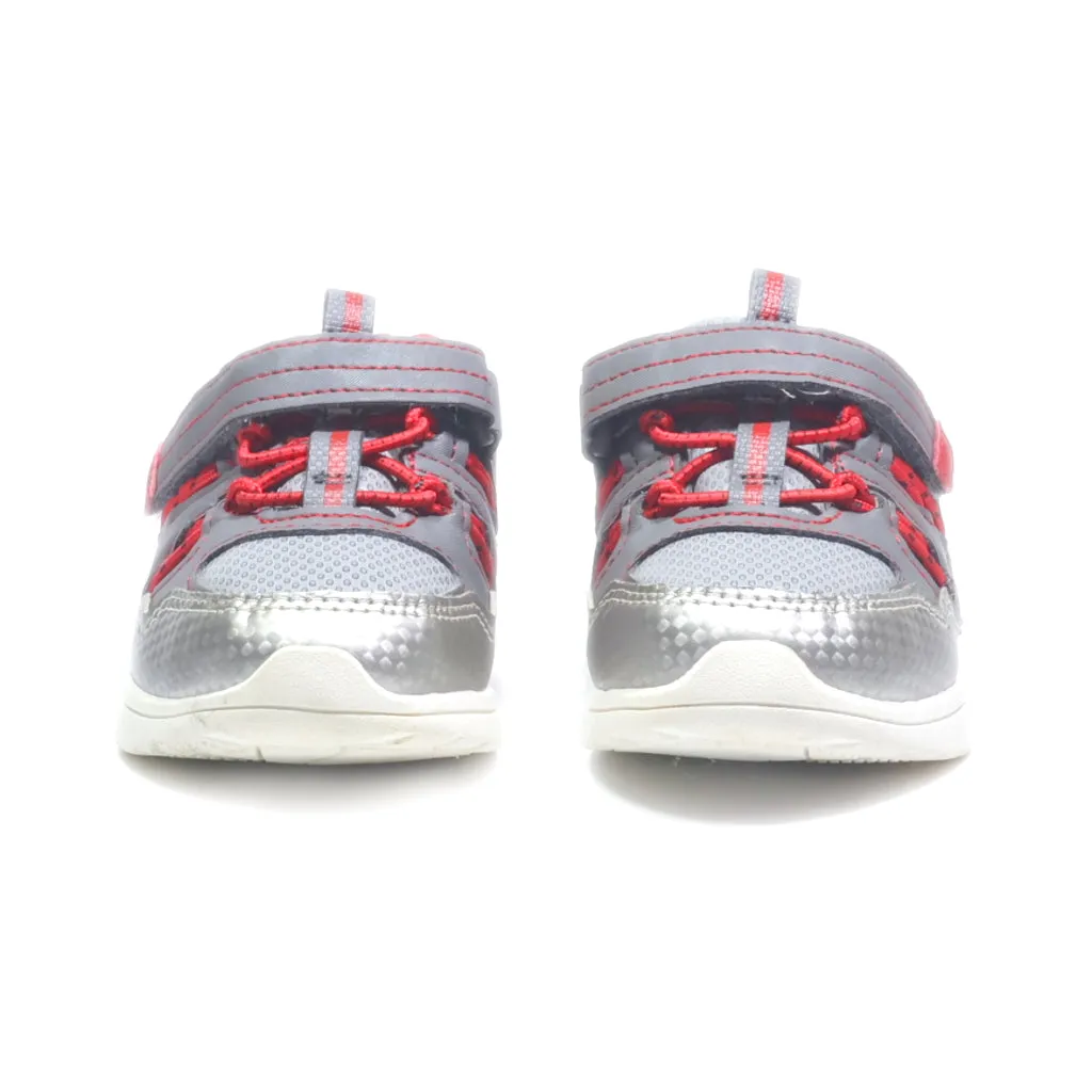 Athletic Sneakers Leather Grey Colour For Kids