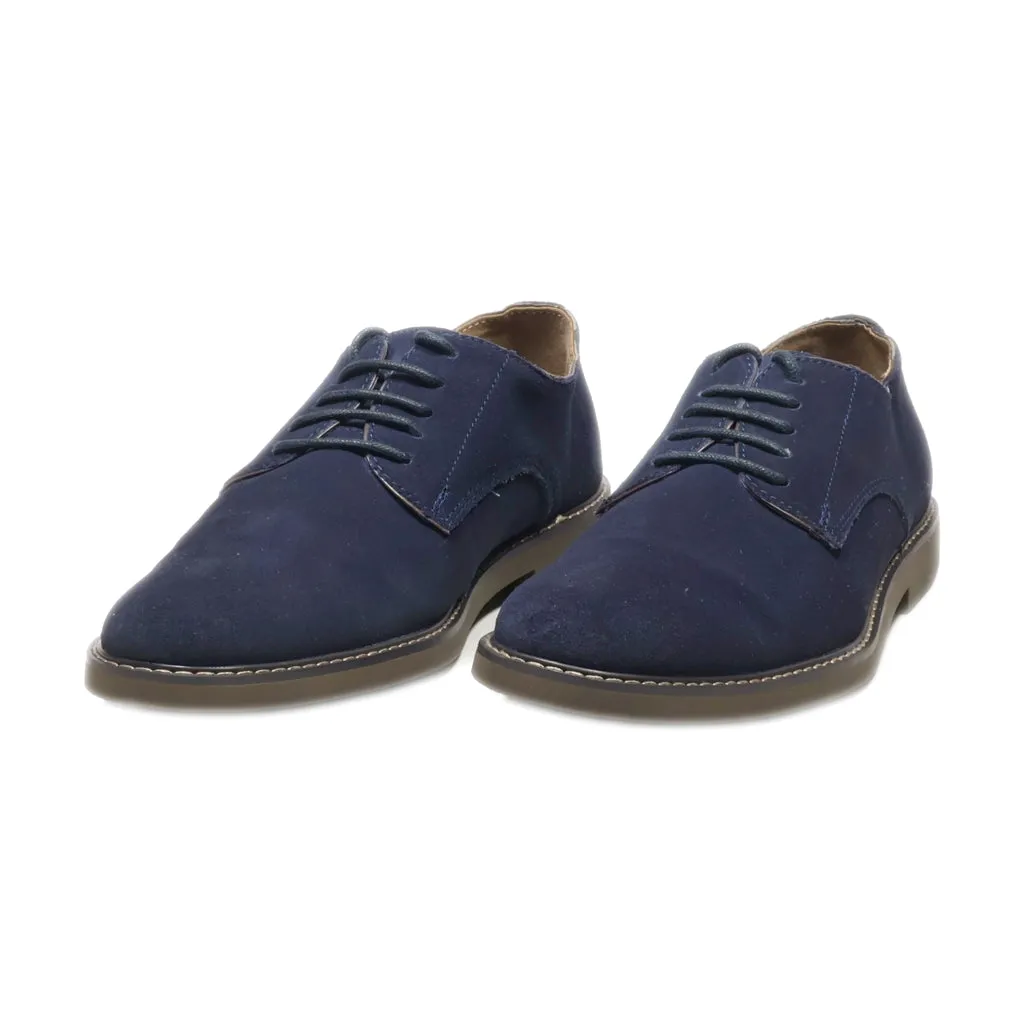 Banana Republic Formal Lace Ups Suede Blue Colour For Men