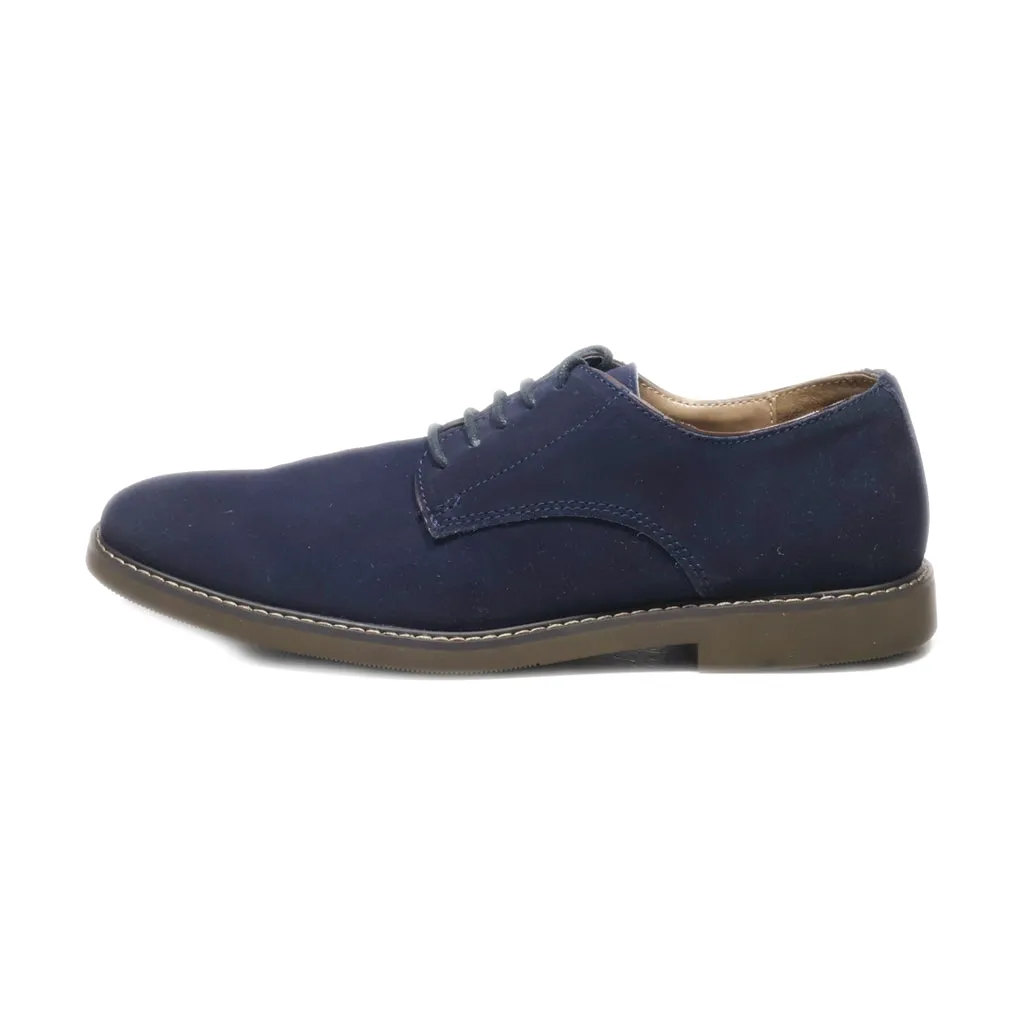 Banana Republic Formal Lace Ups Suede Blue Colour For Men