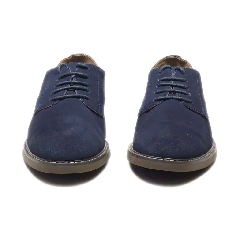 Banana Republic Formal Lace Ups Suede Blue Colour For Men