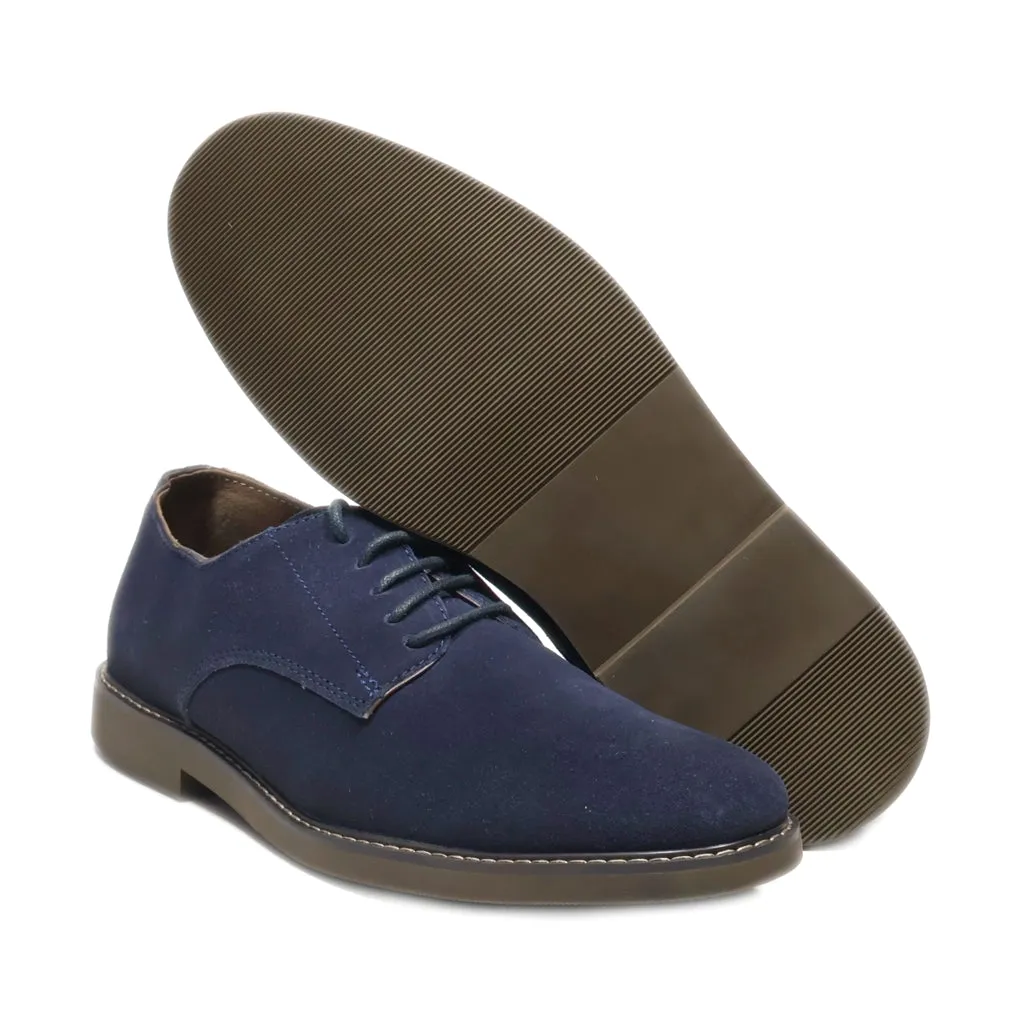 Banana Republic Formal Lace Ups Suede Blue Colour For Men