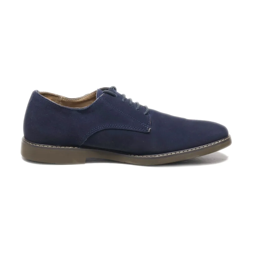 Banana Republic Formal Lace Ups Suede Blue Colour For Men