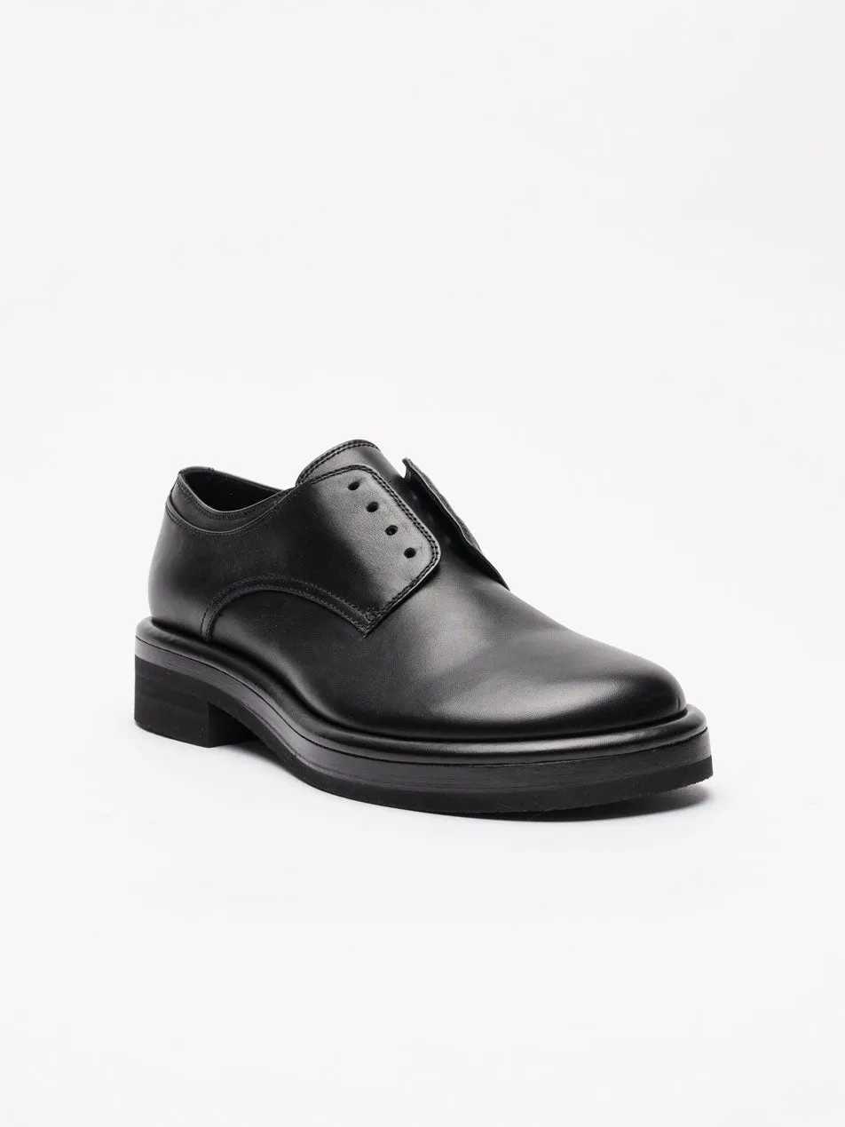 Black Leather Derby Shoes