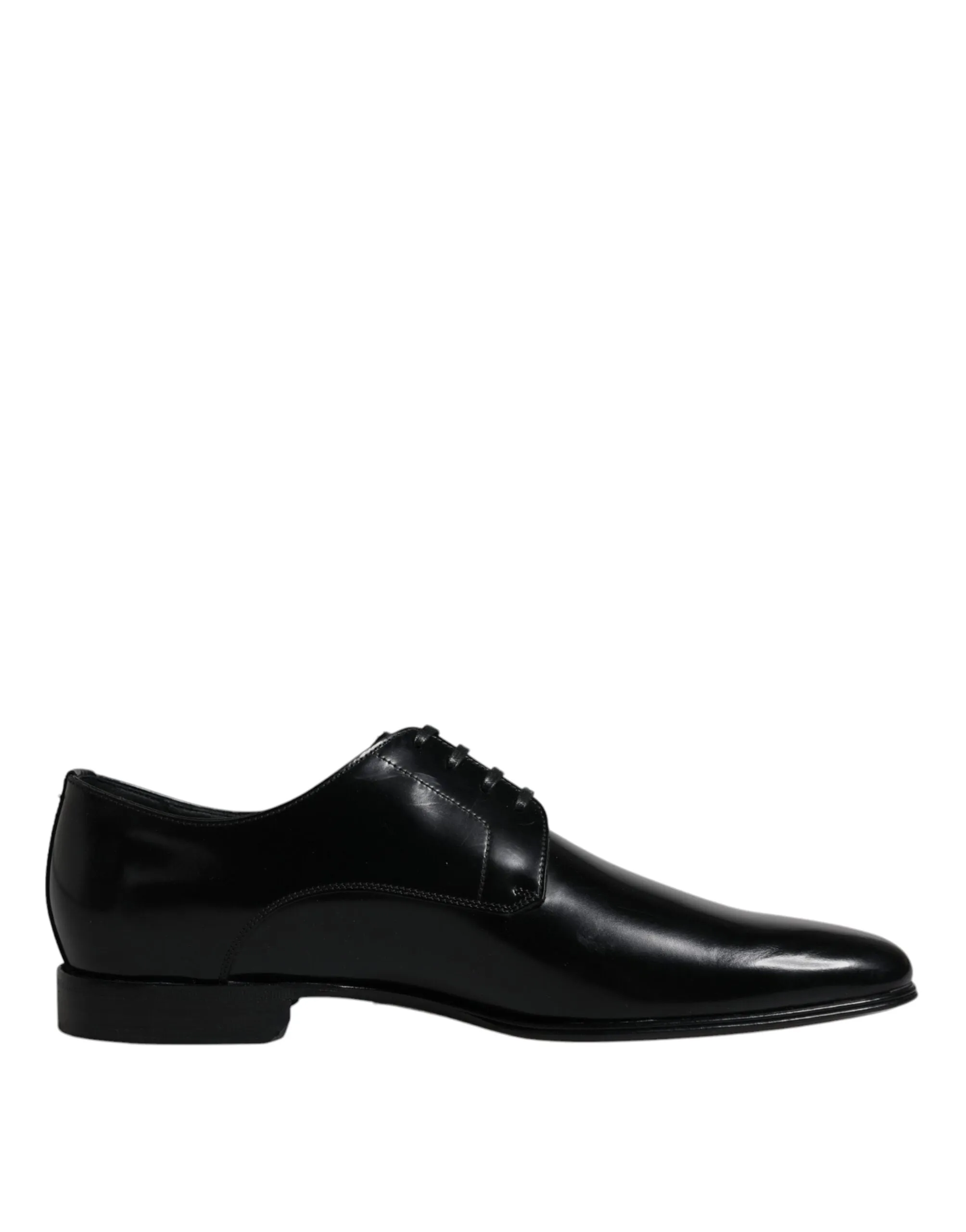 Black Leather Lace Up Men Derby Formal Shoes