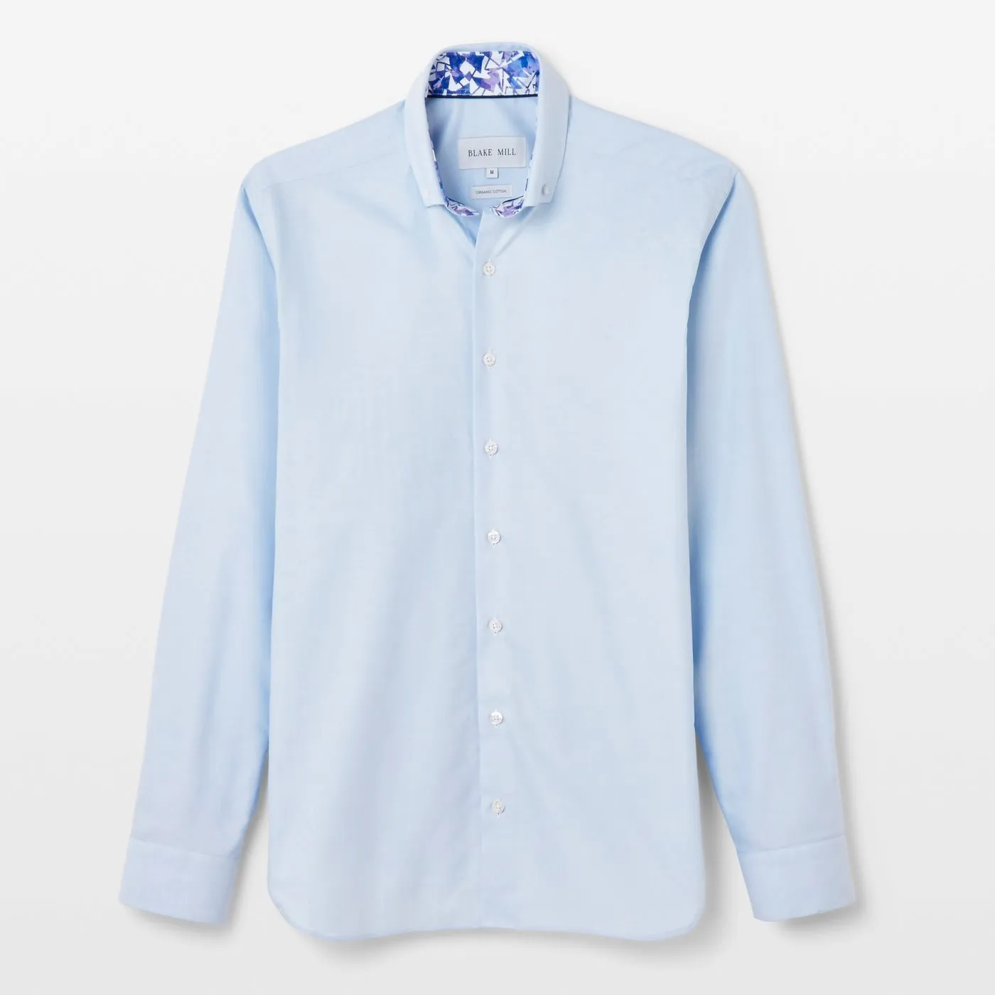 Blue Oxford with Shattered Shards Accents Button-Down Shirt