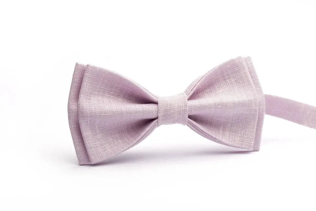 Blush Pink Bow Tie Set | Wedding Tie, Necktie & Pocket Square