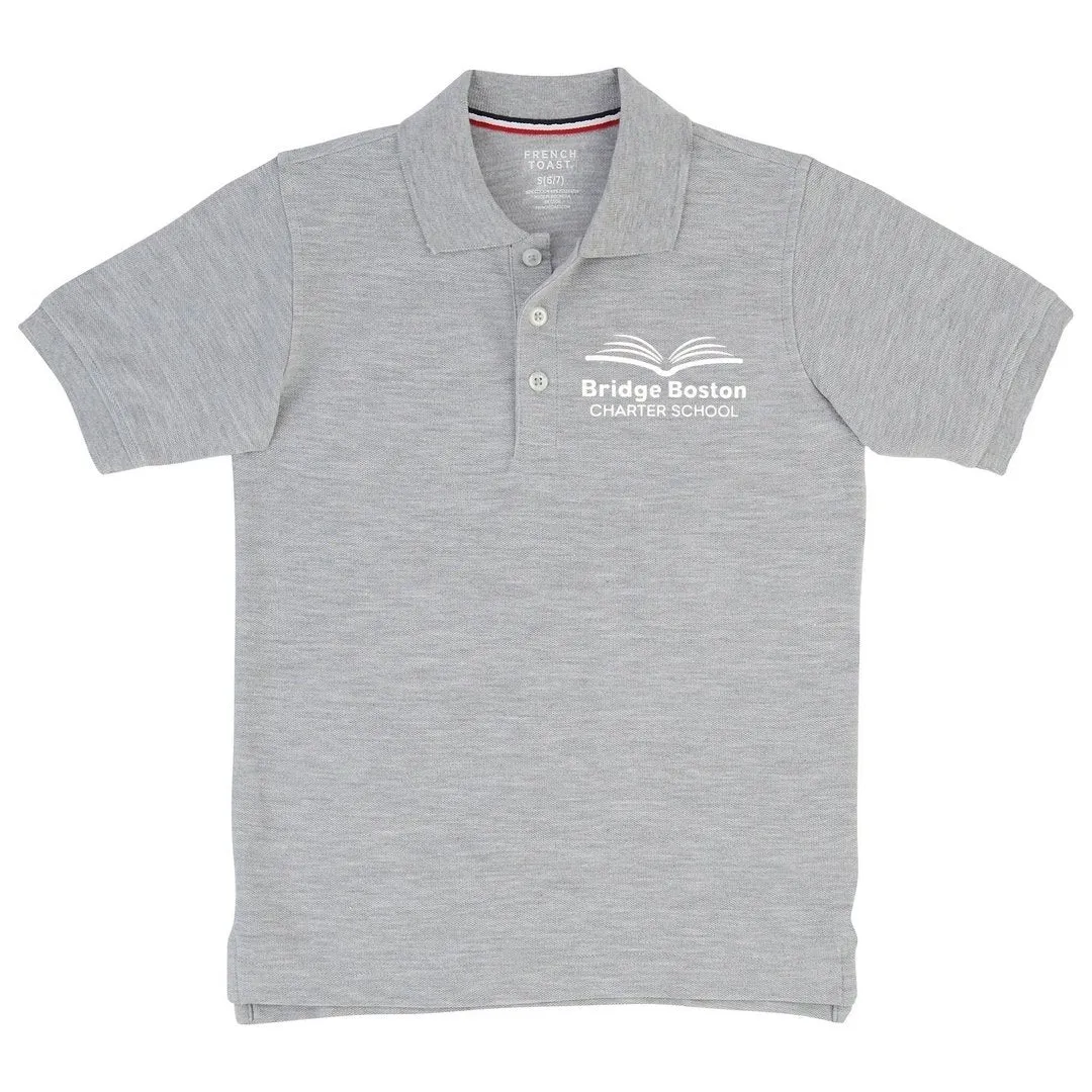 Bridge Boston Charter Short Sleeve Grey Polo - Adult