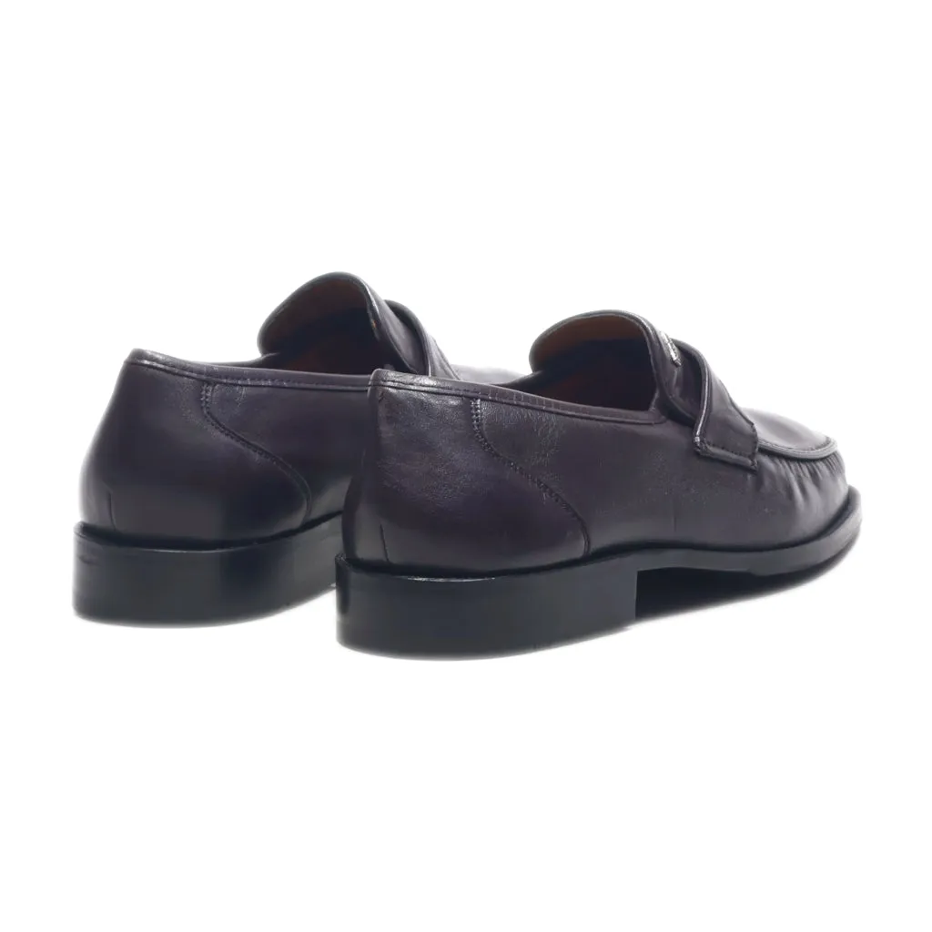 Bugatti Formal Slip Ons Leather Purple Colour For Men