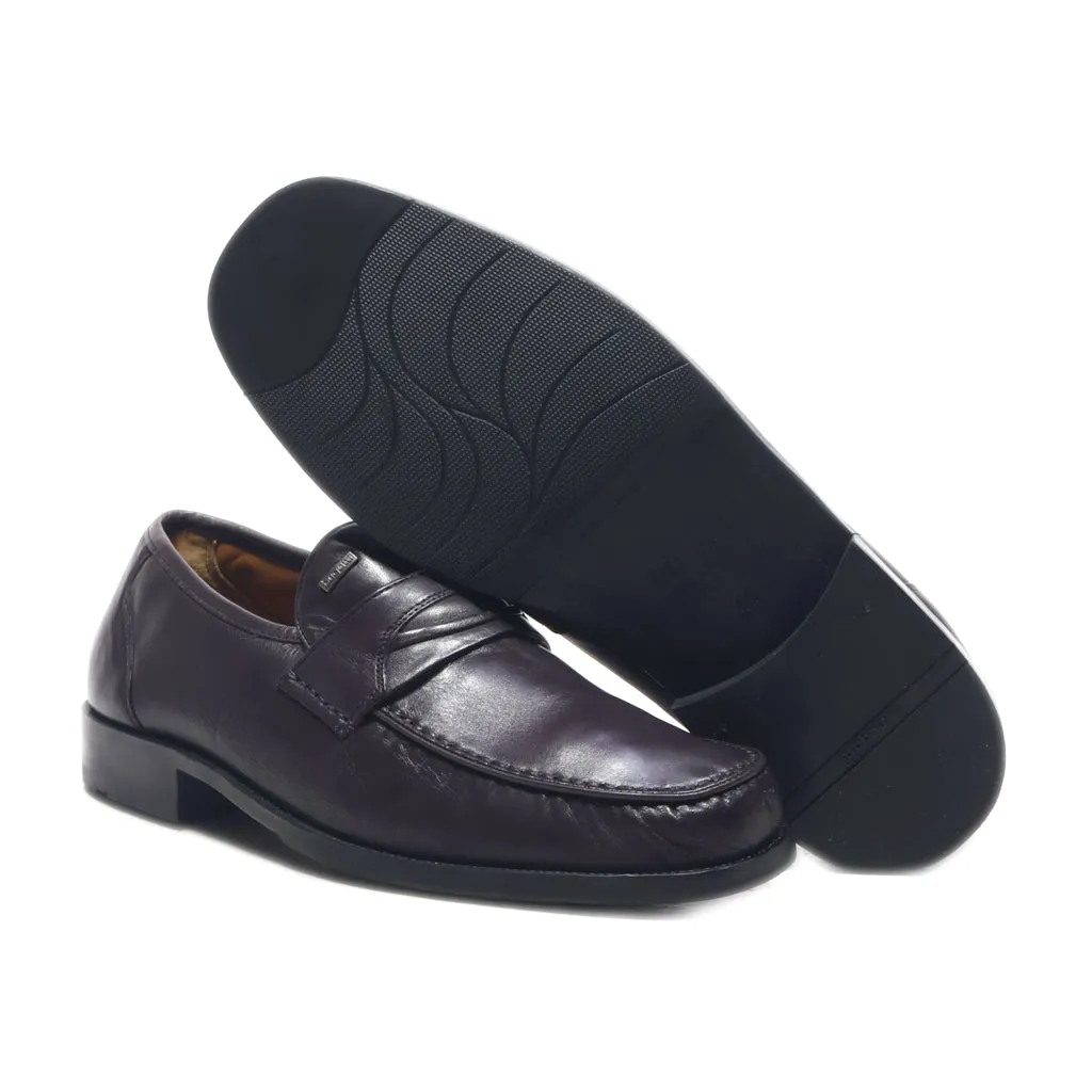 Bugatti Formal Slip Ons Leather Purple Colour For Men