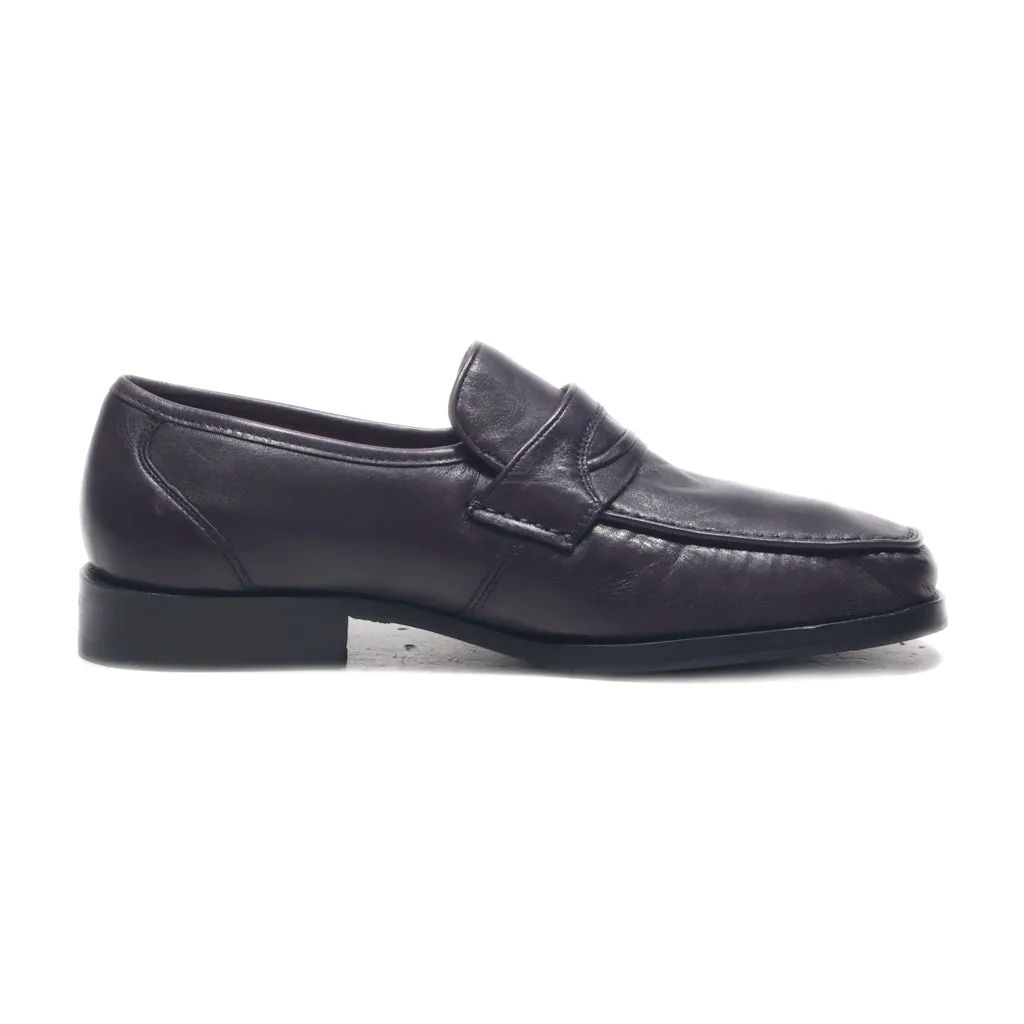 Bugatti Formal Slip Ons Leather Purple Colour For Men