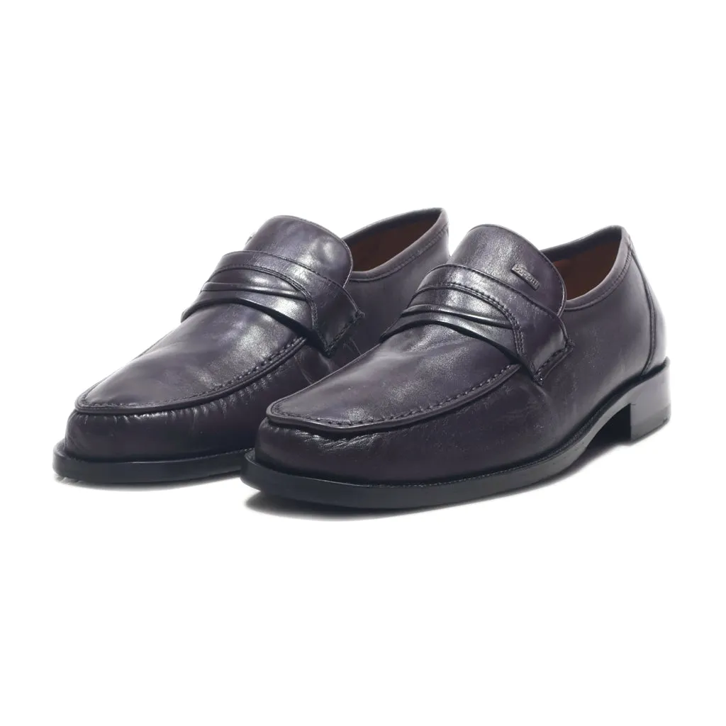 Bugatti Formal Slip Ons Leather Purple Colour For Men