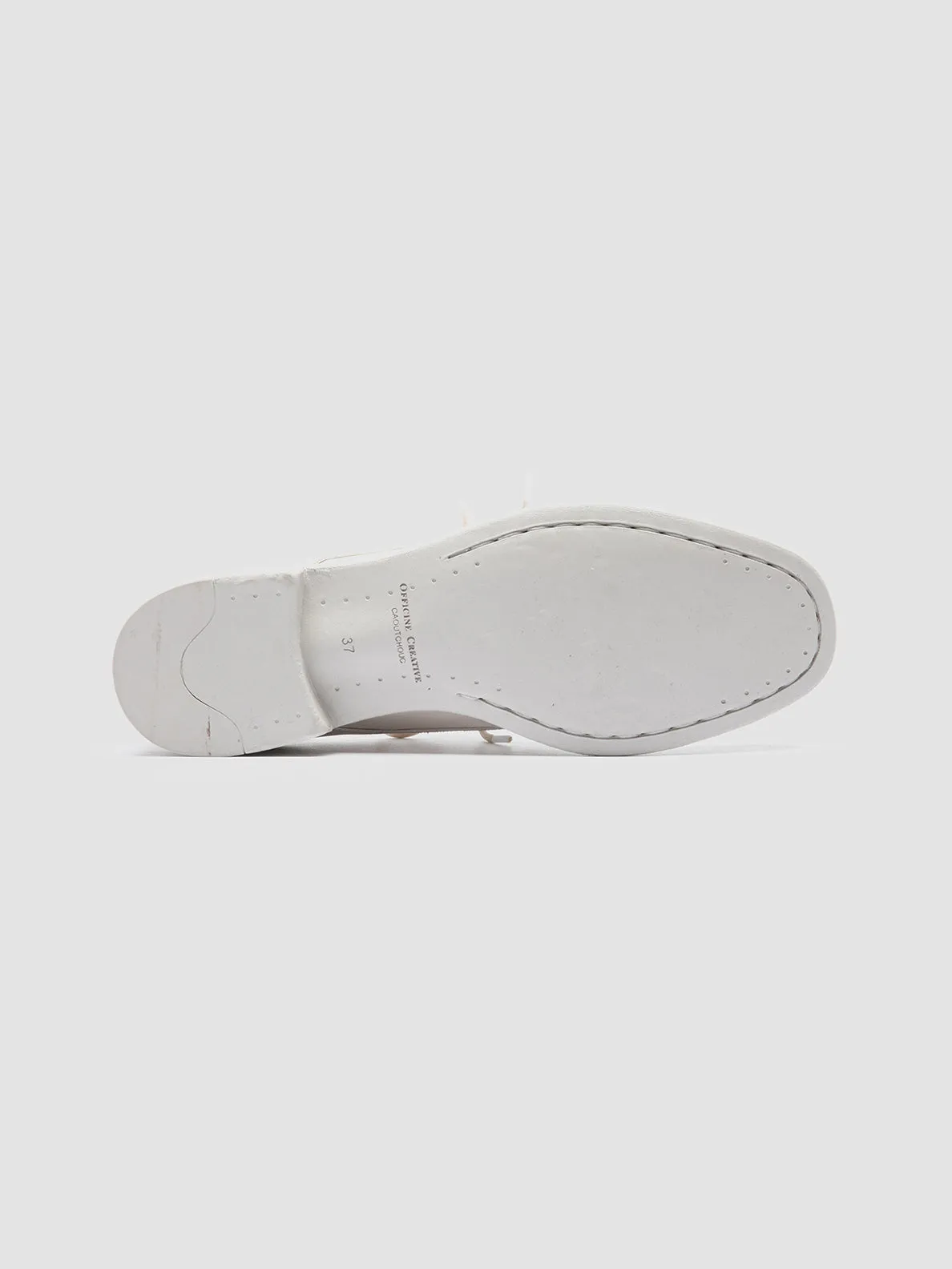 CALIXTE 064 - White Leather Derby Shoes