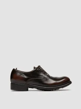 CALIXTE 068 - Brown Leather Derby Shoes