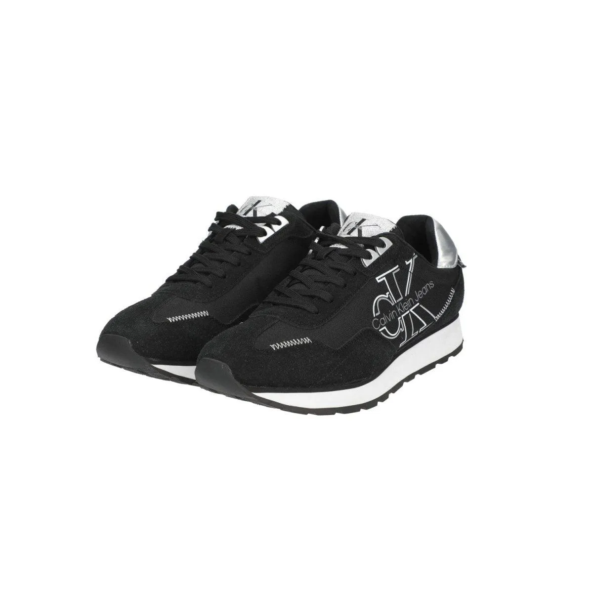 Calvin Klein Eden Low-Top Sneakers Fabric Black Colour For Men