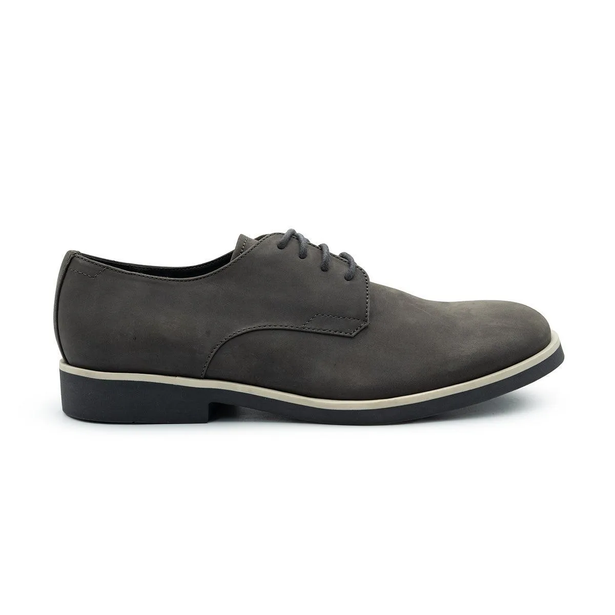 Calvin Klein Faustino Formal Lace Ups Nubuck Leather Grey Colour For Men