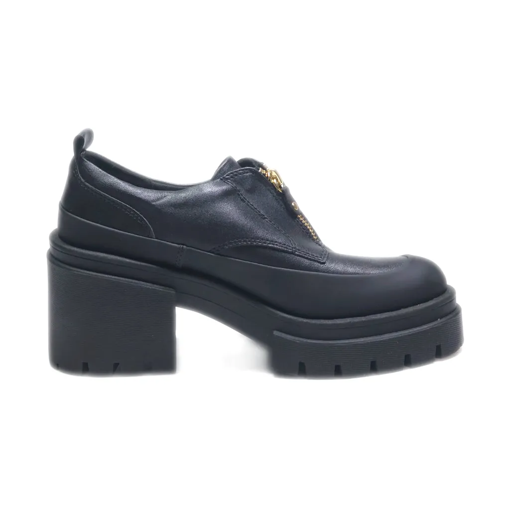 Catwalk Mid-Heel Shoes Leather Black Colour For Women