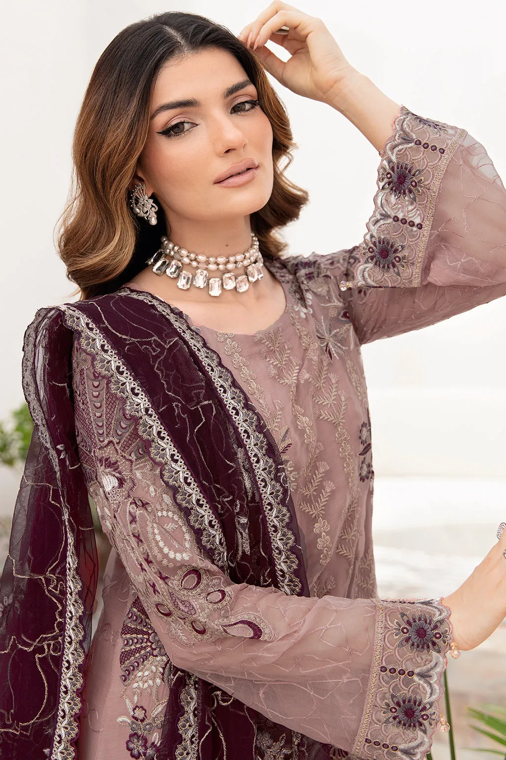 Chevron by Ramsha Unstitched 3 Piece Chiffon Vol-07 Collection'2023-A-709