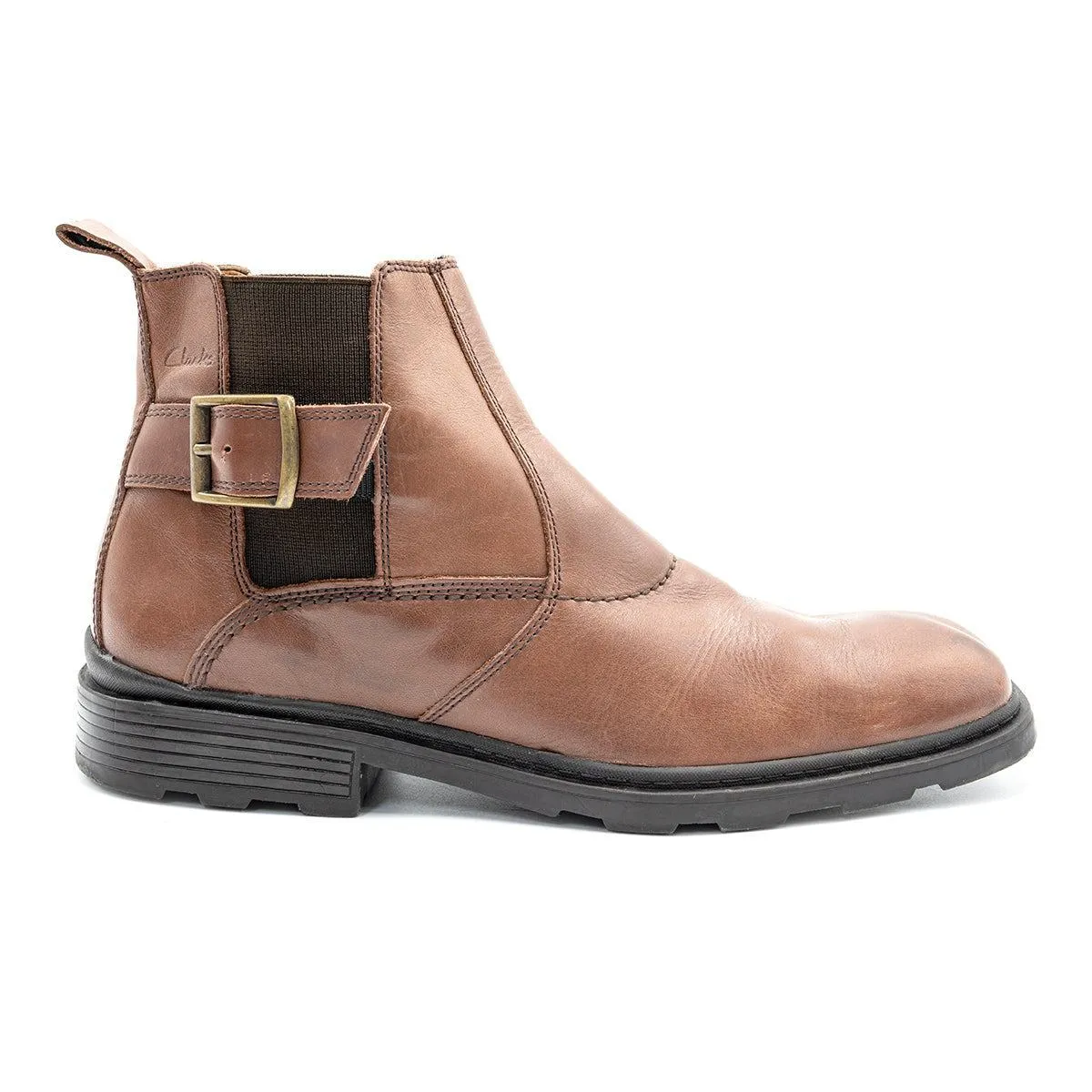 Clarks Ankle Boots Leather Brown Colour For Men