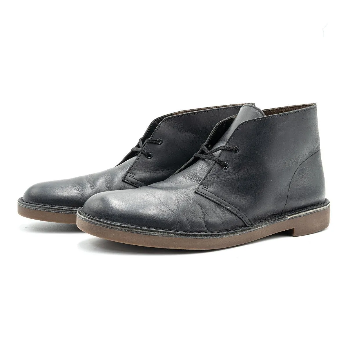 Clarks Bushacre Ankle Boots Leather Black Colour For Men