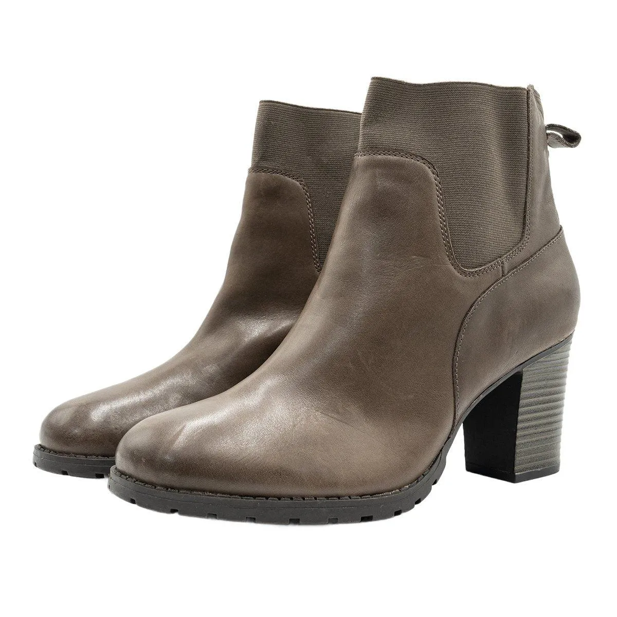 Clarks Chunky Ankle Boots Leather Brown Colour For Women