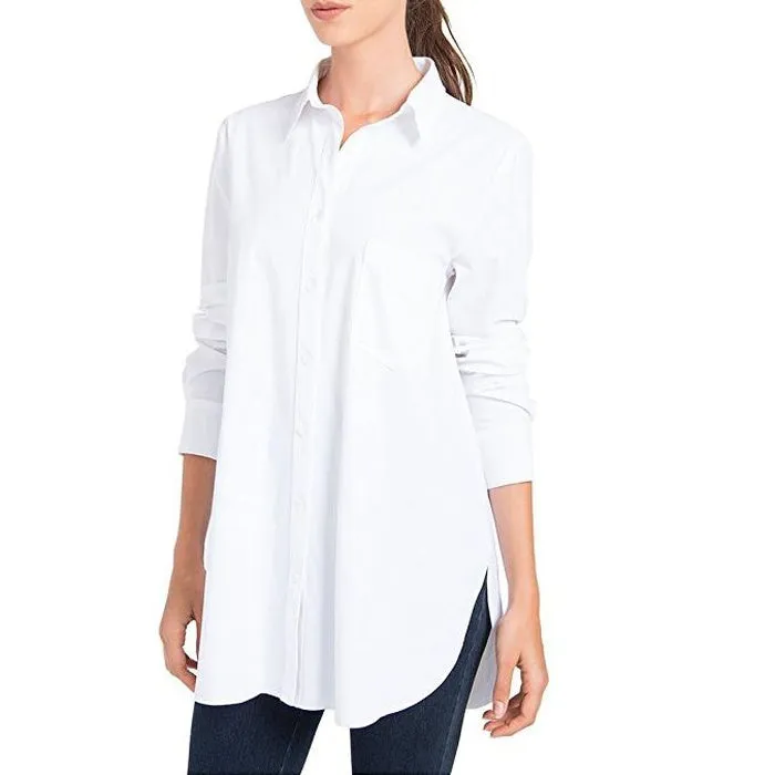 Classic Button Down Boyfriend Woven Shirt