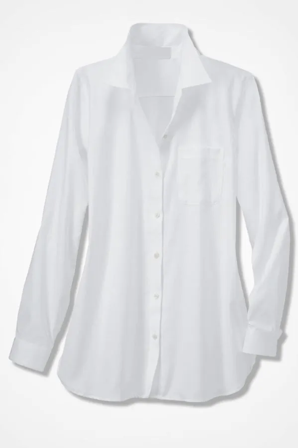 Classic Button Down Boyfriend Woven Shirt