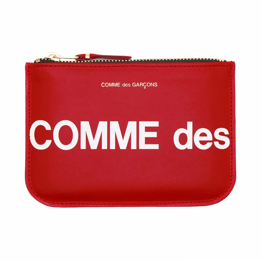 COMME des GARÇONS Huge Logo Wallet Pouch / Red