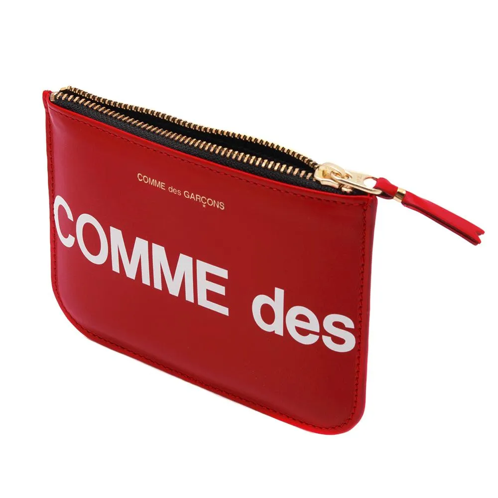 COMME des GARÇONS Huge Logo Wallet Pouch / Red