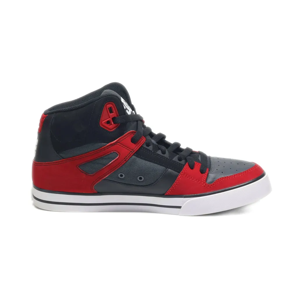 Dc Shoes Spartan High-Top Sneakers Leather Red Colour For Men