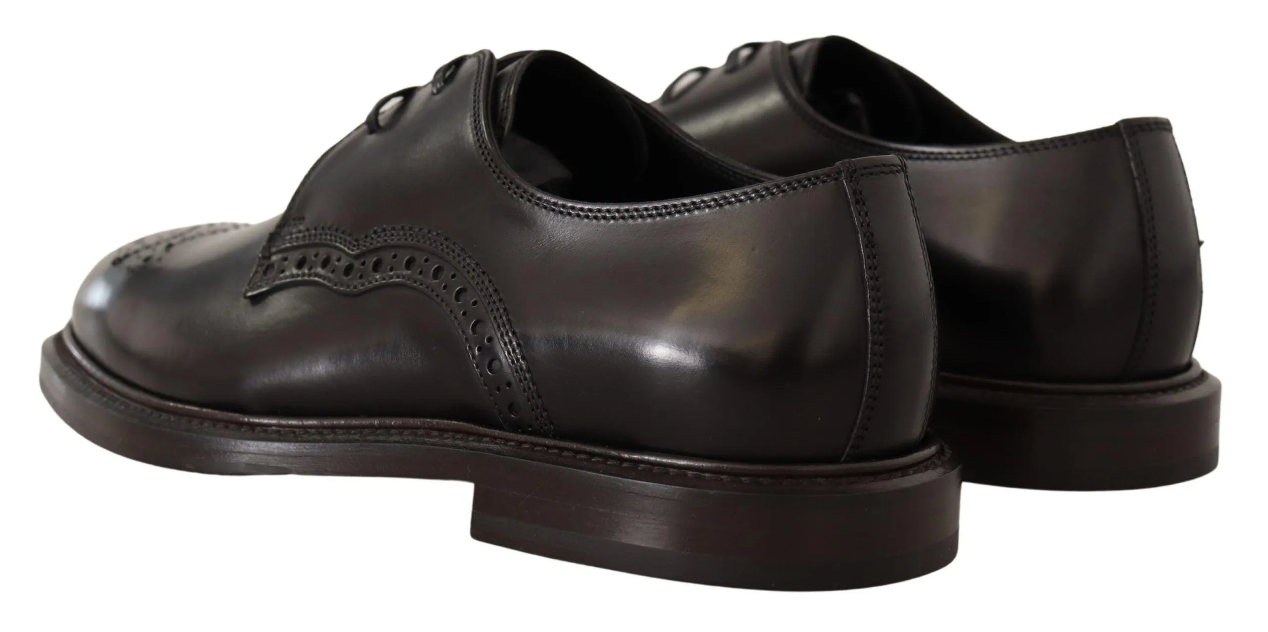 Dolce & Gabbana Black Leather Dress Formal Derby Shoes