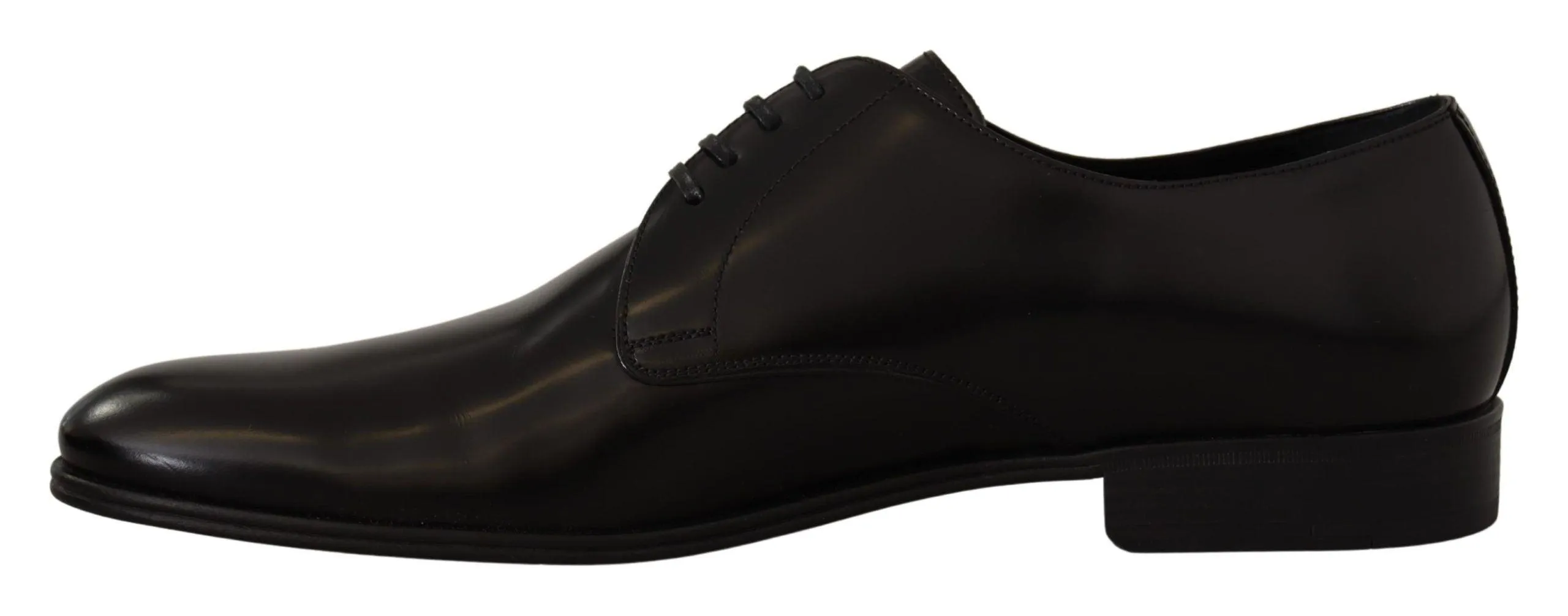 Dolce & Gabbana Black Leather Lace Up Formal Derby Shoes